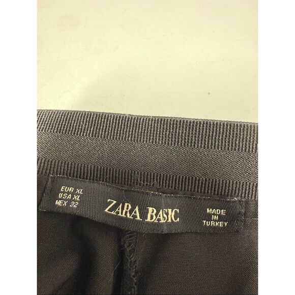 Zara Trafaluc Collection Black trousers Pants Red White Stripes Size XL - Picture 8 of 12